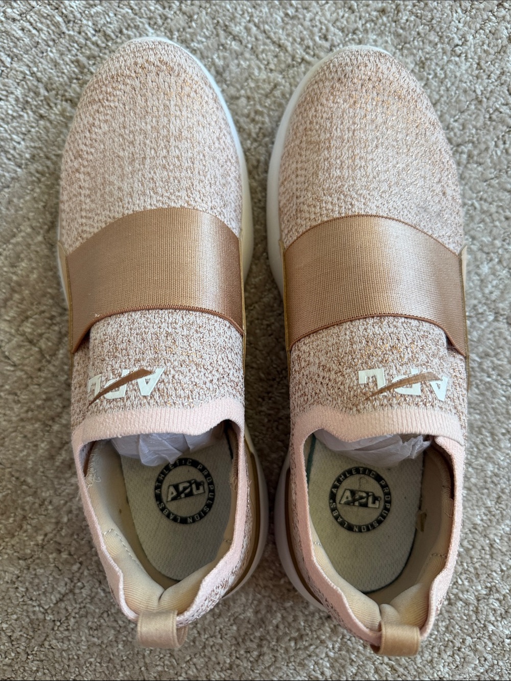 APL women’s Techloom Bliss rose gold/white size 9 - Picture 8 of 9